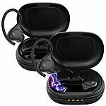 auvisio 2er-Set kabellose In-Ear-Kopfhörer, Bluetooth 5.3, IPX7, Ladecase auvisio Wasserdichte In-Ear-Headsets mit Bluetooth 