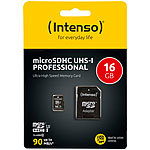 Intenso microSDHC-Speicherkarte UHS-I Professional, 16 GB, bis 90 MB/s, U3 Intenso 