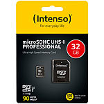 Intenso microSDHC-Speicherkarte UHS-I Professional, 32 GB, bis 90 MB/s, U3 Intenso microSD-Speicherkarte UHS U3