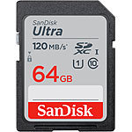SanDisk Ultra SDXC-Speicherkarte, 64 GB, 120 MB/s, Class 10, U1 SanDisk SD-Speicherkarten UHS U1