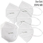 5er-Set FFP2-Atemschutzmasken, zertifziert nach EN149, flexibler Bügel FFP2-Atemschutzmasken
