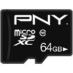 PNY microSDXC Performance Plus, mit 64 GB und SD-Adapter, Class 10 PNY microSD-Speicherkarten