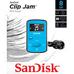 SanDisk Clip Jam MP3-Player, 8 GB, blau SanDisk MP3-Player mit SD-Card Slots