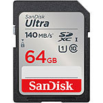 SanDisk Ultra SDXC-Karte (SDSDUNB-064G-GN6IN), 64 GB, 140 MB/s, Class 10 / U1 SanDisk SD-Speicherkarten (SDHC)