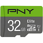 PNY Elite microSD, mit 32 GB und SD-Adapter, lesen bis zu 100 MB/s PNY microSD-Speicherkarte UHS U1