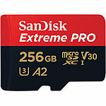 SanDisk Extreme Pro microSDXC 256GB, 200 MB/s, U3 / A2 (SDSQXCD-256G-GN6MA) SanDisk microSD-Speicherkarten UHS U1