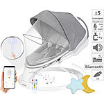 Cybaby Smarte Babywippe aus Aluminium, Bluetooth, WLAN, Touch-Tasten und App Cybaby Faltbare Babywippen im Aluminiumgestell, Bluetooth, App