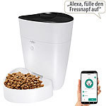 infactory Smarter Futterspender für Hunde & Katzen mit WLAN und App, 4 l infactory Automatischer Futternapf für Hunde & Katzen mit App