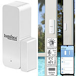 Luminea Home Control ZigBee-Tür- & Fensteralarm, für Alexa, Google Assistant und Siri, App Luminea Home Control ZigBee-Tür- und Fensteralarme mit App