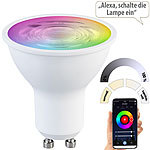 Luminea Schwenkbarer Alu-Wand- & Deckenspot, weiß, inkl. ZigBee-LED-Spot Luminea Deckenstrahler