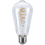 Luminea Home Control LED-Filament-Lampe E27, CCT, 4,5W (ersetzt 35W), ZigBee-kompatibel Luminea Home Control WLAN-LED-Filament-Lampe E27 weiß