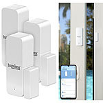 Luminea Home Control 3er-Set ZigBee-Tür- & Fensteralarm, für Alexa, GA und Siri, App Luminea Home Control