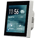 Luminea Home Control Einbau-Smarthome-Zentrale, 4"/10,2cm Touchscreen, WLAN, ZigBee-Gateway Luminea Home Control