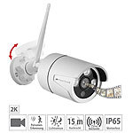 VisorTech 2K-Funk-Kamera für Rekorder DSC-500.nvr, Nachtsicht, Personenerkennung VisorTech Funk-Überwachungsrekorder mit App, für Festplatte und Speicherkarte