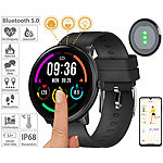 newgen medicals ELESION-kompatible Fitness-Smartwatch, Bluetooth, SpO2, Alexa, IP68 newgen medicals