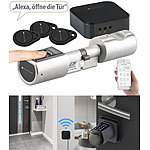 VisorTech Elektronischer Tür-Schließzylinder, Fingerprint, Transponder, Gateway VisorTech