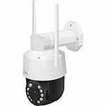 7links PTZ-Überwachungskamera mit 2K+, Laser-LEDs, 20x-Zoom, WLAN, App, 360° 7links PTZ-WLAN-Überwachungskameras mit 2K, optischem Zoom und Personenerkennung