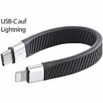Callstel Ultra-flexibles Lade-/Datenkabel, USB-C auf Lightning, MFi, 45 W, 13cm Callstel Original Apple-lizenzierte Lightning-Kabel (MFi)