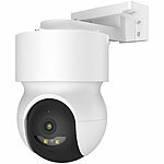 7links 2K-Pan-Tilt-Outdoorkamera, Farb-Nachtsicht, 360°, Versandrückläufer 7links Outdoor-WLAN-IP-Überwachungskameras mit Nachtsicht, Sirene, dreh- und schwenkbar, für Echo Show
