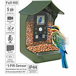 VisorTech Vogelhäuschen & Futterstelle, Full-HD-Kamera, PIR-Sensor, Nachtsicht VisorTech Vogelfutterhäuser mit Full-HD-Kamera, PIR-Sensor und IR-Nachtsicht