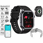 newgen medicals Fitness-Smartwatch mit EKG-, Herzfrequenz- und Blutdruck-Anzeige newgen medicals
