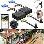 Somikon 2er-Set Mobile 4G-Micro-Akku-Kameras, Full-HD, Bewegungserkennung, App Somikon 