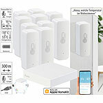 7links HomeKit-Set: ZigBee-Gateway + 10x Temperatur-/Luftfeuchtigkeits-Sensor 7links Apple HomeKit-zertifizierte ZigBee-Steuereinheiten mit Raumklima-Sensoren