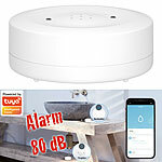 Luminea Home Control WLAN-Wassermelder mit lautem Alarm und weltweiter App-Benachrichtigung Luminea Home Control WLAN-Wassermelder mit App-Benachrichtigungen