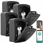 Xcase 4er Smarter Schlüssel-Safe mit Fingerabdruck-Erkennung, App Xcase Smarte Schlüssel-Safes mit Fingerabdruck-Erkennung und WLAN-Gateway