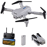 Simulus Faltbare RC-WLAN-Drohne mit HD-Kamera, Hover- und Rückhol-Funktion Simulus Faltbarer WiFi-Quadrocopter mit HD-Kameras