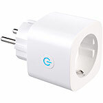 Luminea Home Control 2in1-WLAN-Steckdose, Versandrückläufer Luminea Home Control WLAN-Steckdosen mit bidirektionaler Strom-Messung