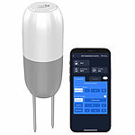 Royal Gardineer 2in1-Bodenfeuchtigkeits- & Temperatursensor für BWC-620.app, BT, IP65 Royal Gardineer WLAN-Bewässerungscomputer mit App, integrierte Solarpanels