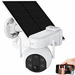 7links Außen-Solar-IP-Überwachungskamera, Akku, 2K, Pan-Tilt, WLAN, App, IP66 7links Hochauflösende Pan-Tilt-WLAN-Überwachungskameras mit Solarpanel