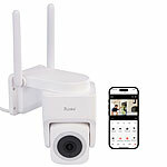 7links Pan-Tilt-Outdoorkamera mit 2K-Auflösung, 4 MP, Dualband-WLAN, Sirene 7links WLAN-Outdoor-Überwachungskameras mit Pan-Tilt-Funktion, Personenerkennung, Sirene und App