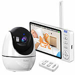 7links HD-Video-Seniorenkamera, schwenk- & neigbar, mit Notruf-Fernbedienung 7links HD-Video-Seniorenkameras mit IPS-Farbdisplay und Notruf-Fernbedienung