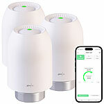 revolt 3er-Set Heizkörper-Thermostate mit App-Programmierung, Bluetooth revolt Smartes Heizkörper-Thermostat mit App-Programmierung