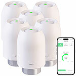 revolt 6er-Set Heizkörper-Thermostate mit App-Programmierung, Bluetooth revolt Smartes Heizkörper-Thermostat mit App-Programmierung