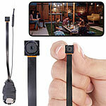 Somikon 2K-Micro-Einbaukamera mit Bewegungserkennung, Mikrofon, WLAN, App Somikon 2K-Micro-Videokameras mit WLAN, zum Einbau