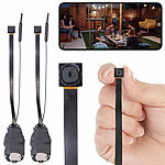 Somikon 2er-Set 2K-Micro-Einbaukameras mit Bewegungserkennung, Mikrofon, WLAN Somikon 2K-Micro-Videokameras mit WLAN, zum Einbau