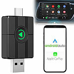 Creasono Wireless Adapter für Apple CarPlay und Android Auto, mit 2,4 & 5 Ghz Creasono 2in1-Funk-Adapter für Apple CarPlay und Android Auto