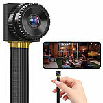 Somikon 2K-WLAN-Micro-Einbaukamera, Bewegungserkennung, Mikrofon, 4 MP, App Somikon 2K-Micro-Videokameras mit WLAN, zum Einbau