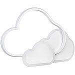 Luminea Home Control Kinder-Deckenleuchte im Wolken-Design, CCT-LEDs, WLAN, App, 42 W, 52cm Luminea Home Control Wolken-Design-Deckenleuchte mit CCT-LEDs, WLAN und App