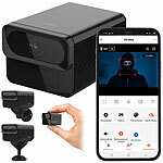 7links 2K-Mini-IP-Kamera mit Dualband-WLAN, Nachtsicht, 4 Std. Akku, App 7links 2K-IP-Überwachungskameras mit Nachtsicht und App 