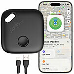 Callstel Akku-Gegenstandsfinder für App "Wo ist?" von Apple, USB-C-Ladefunktion Callstel MFi-zertifizierte Akku-Gegenstandsfinder mit weltweiter Ortung und USB-C-Ladung 