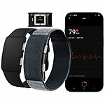 newgen medicals Smarter Fitness-Tracker, App, 24/7-Erfassung, EKG-Überwachung, 180 mAh newgen medicals Smartes Fitnesstracker-Armband mit Dauererfassung, EKG-Funktion und App 
