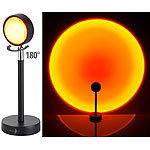 Lunartec Sonnenuntergangs-LED-Projektionslicht, 10W, 180° schwenkbar, USB, Alu Lunartec