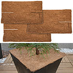 6er-Set eckige Frostschutz-Kokosmatten für Topfpflanzen, 38 x 38 cm Frostschutz-Kokosmatten für Topfpflanzen