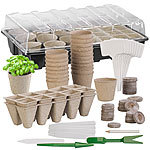 Royal Gardineer 84-tlg. Pflanzen-Anzucht-Set mit biologisch abbaubaren Pflanztöpfen Royal Gardineer