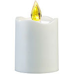 PEARL 2er-Set flackernde Grablicht-LED-Kerzen mit Dämmerungssensor, weiß PEARL LED-Grablichter mit Dämmerungssensor 