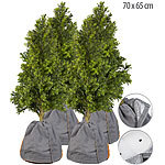 Royal Gardineer 4er-Set XL-Thermo-Topfschutz für Pflanzen, 70x65cm, Drainage,anthrazit Royal Gardineer Thermo-Topfschutze für Kübelpflanzen